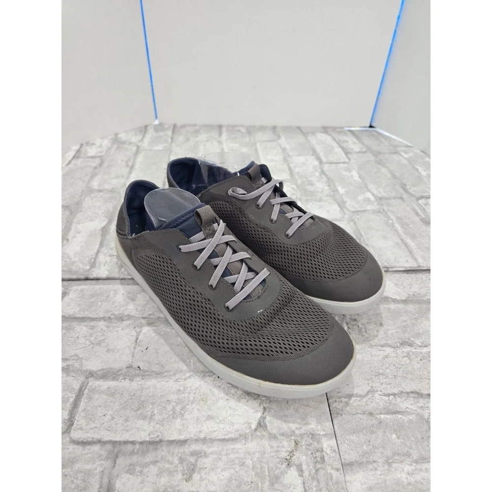 OluKai Moku Pae Shoes Mens Size 13 Blue Gray Mesh Lace Up Casual Comfort Sneaker